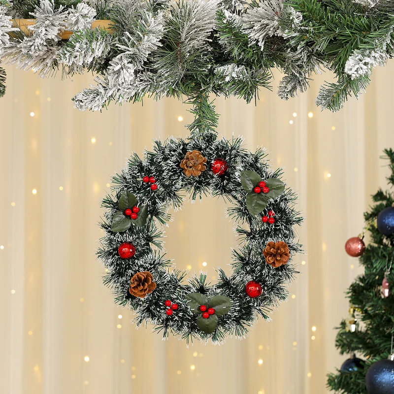 Festive Reindeer Door Wreath Decoration Stornfield