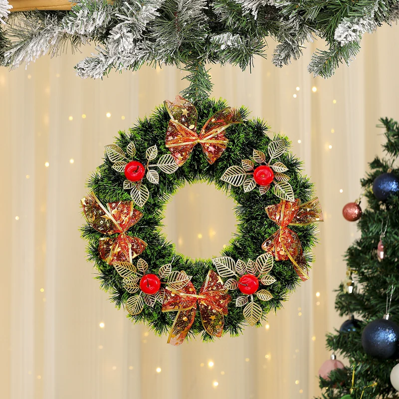 Festive Reindeer Door Wreath Decoration Stornfield