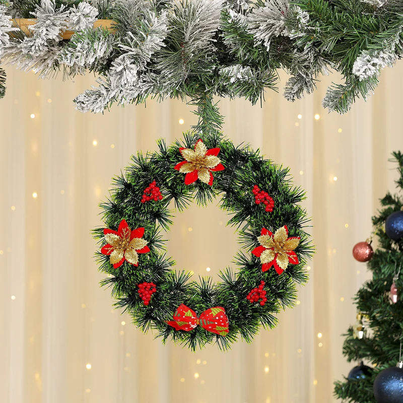 Festive Reindeer Door Wreath Decoration Stornfield