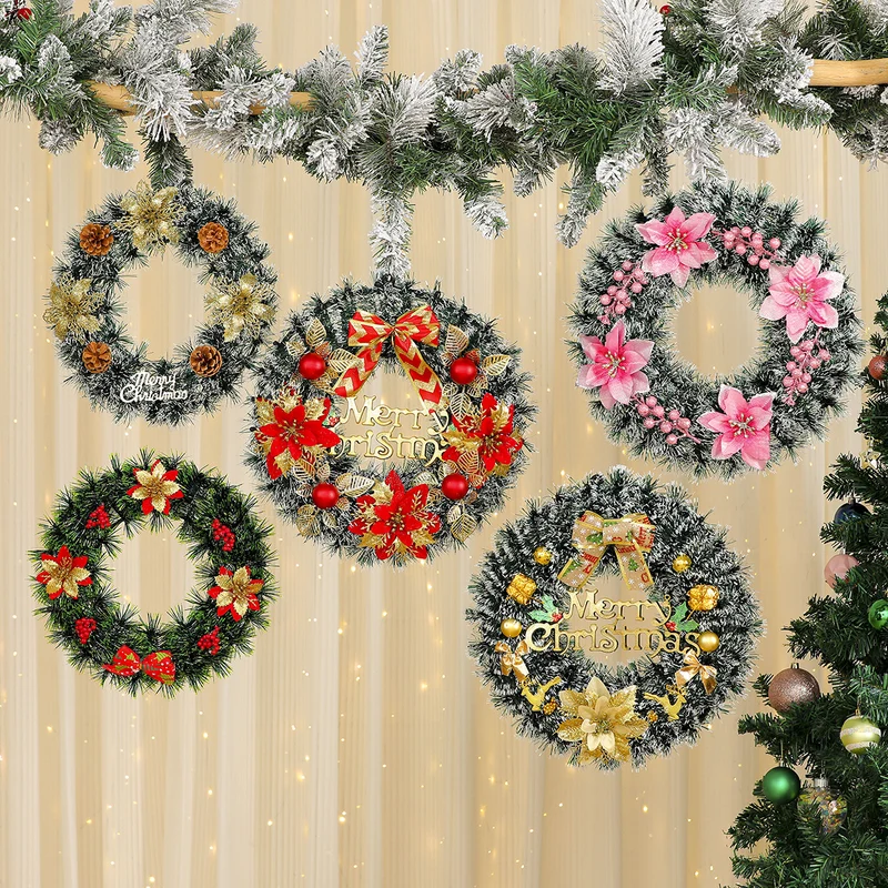 Festive Reindeer Door Wreath Decoration Stornfield