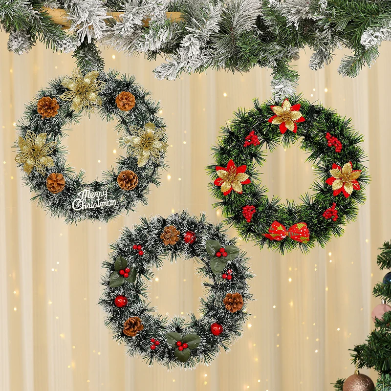 Festive Reindeer Door Wreath Decoration Stornfield