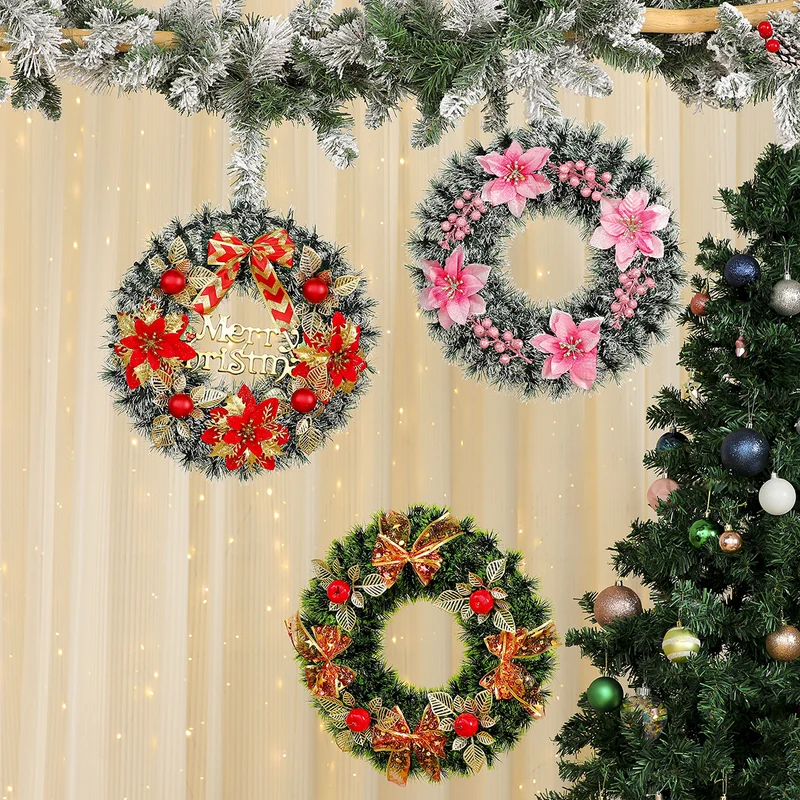 Festive Reindeer Door Wreath Decoration Stornfield