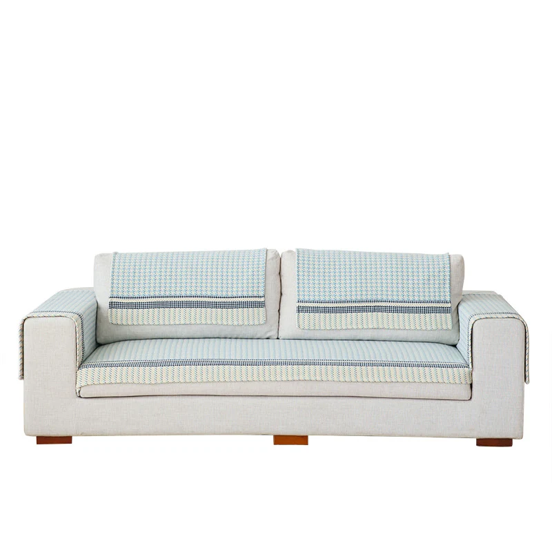 Sofa cushion set for 3-seater with non-slip underside and decorative stitching Stornfield