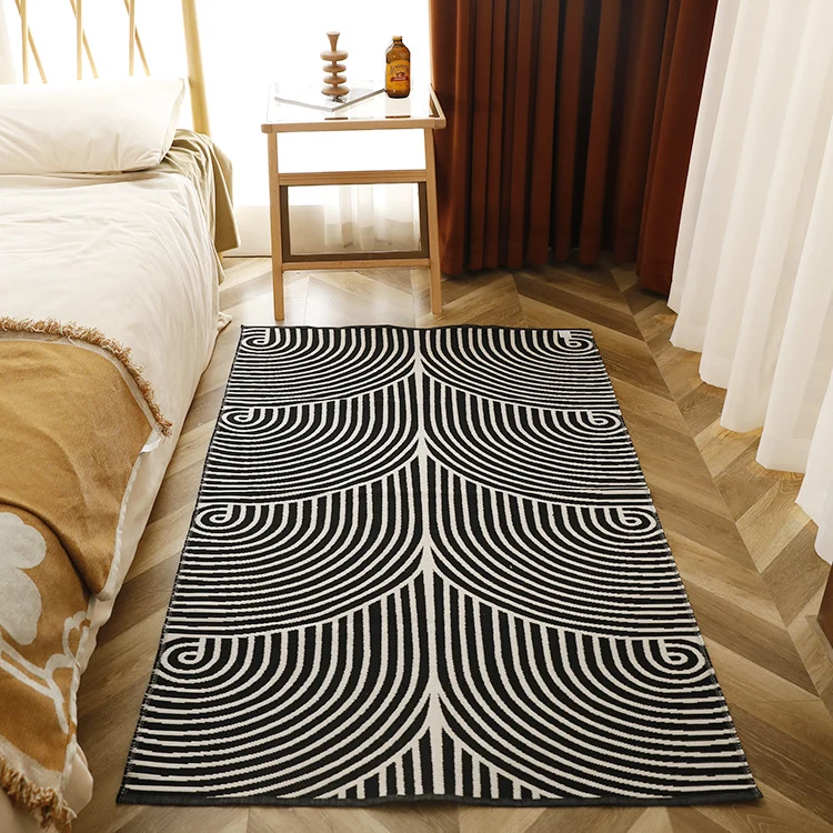 Checkered Pattern Doormat made of easy-care microfiber carpet Stornfield