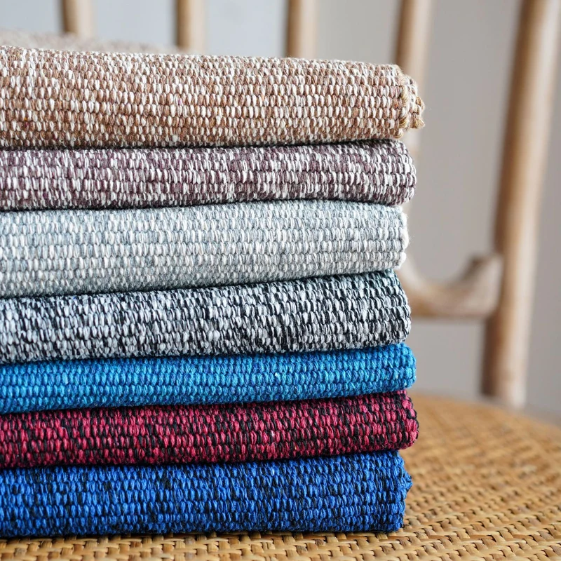 Round woven fabric sample for upholstery and furniture covering fabric Stornfield
