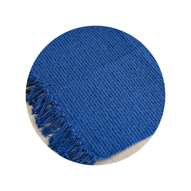 Round woven fabric sample for upholstery and furniture covering fabric Stornfield