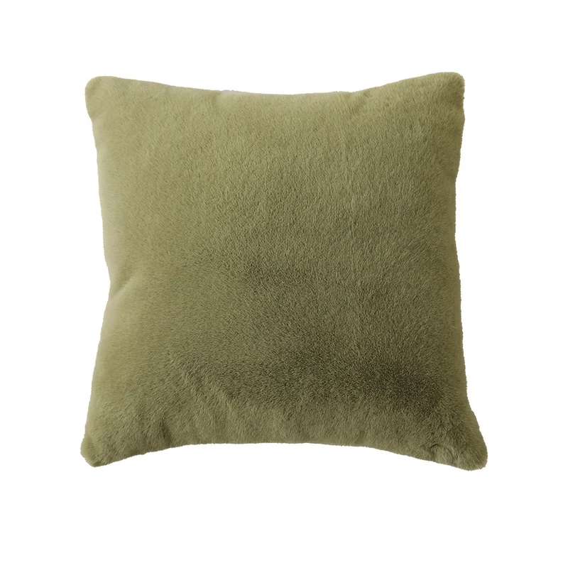 Plush pillow with artificial fur cover and cuddly inner foam filling Stornfield
