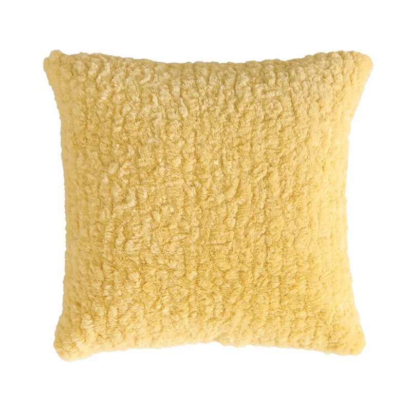 Modern decorative pillow in lambskin look with dense high pile structure Stornfield