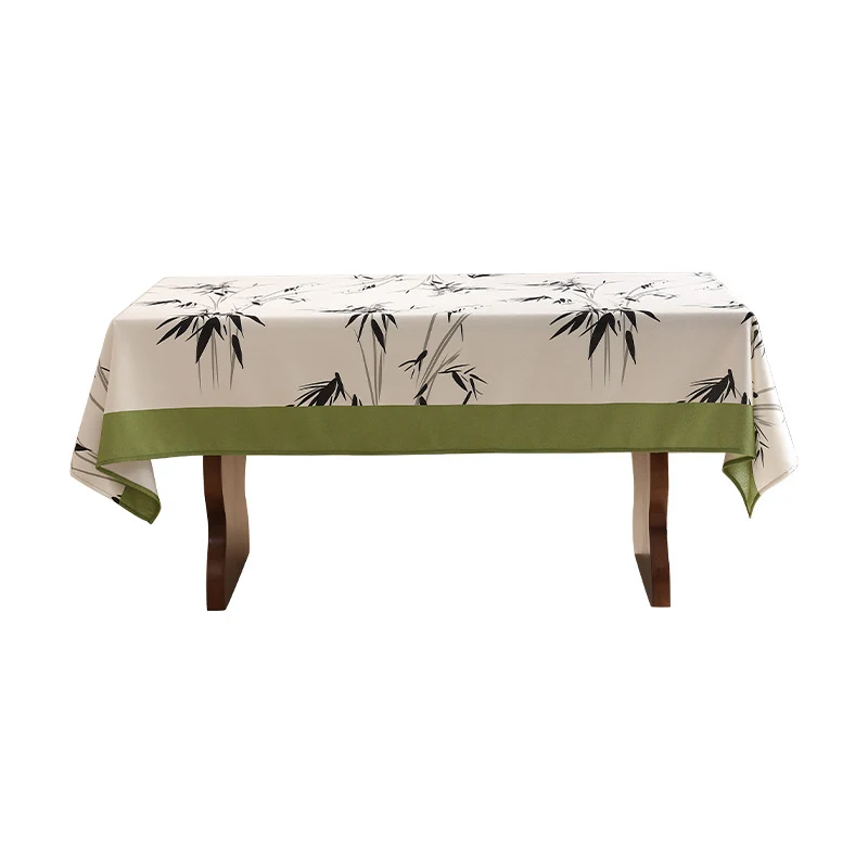 Rectangular tablecloth made of easy-care cotton blend with subtle bamboo print Stornfield