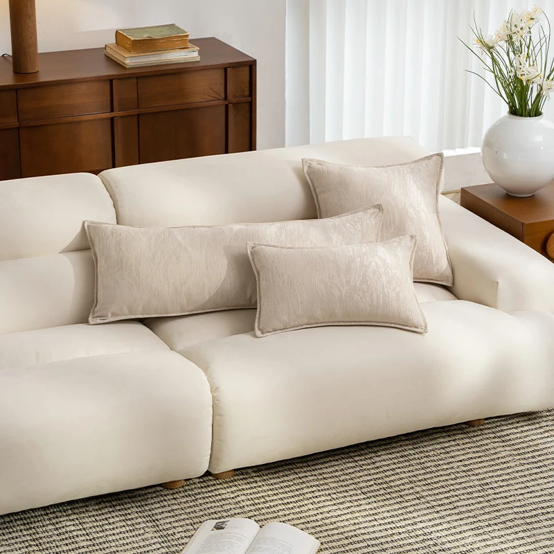 Square velvet cushion cover with fine crinkle texture Stornfield