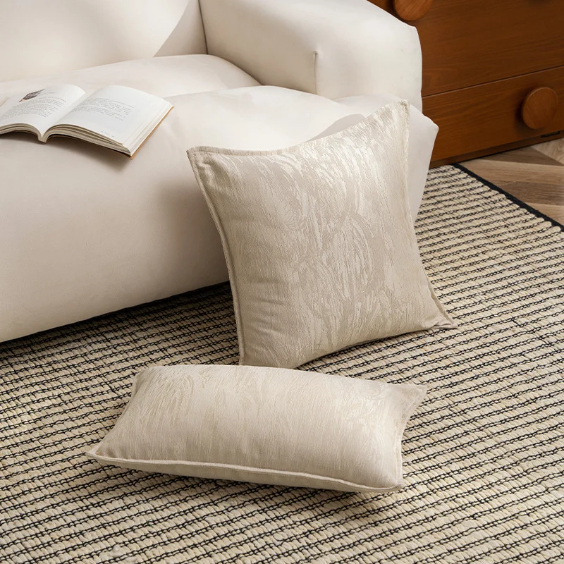 Square velvet cushion cover with fine crinkle texture Stornfield