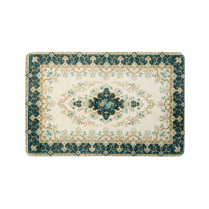 Oriental rug in Persian medallion style, machine-knotted short pile rug Stornfield