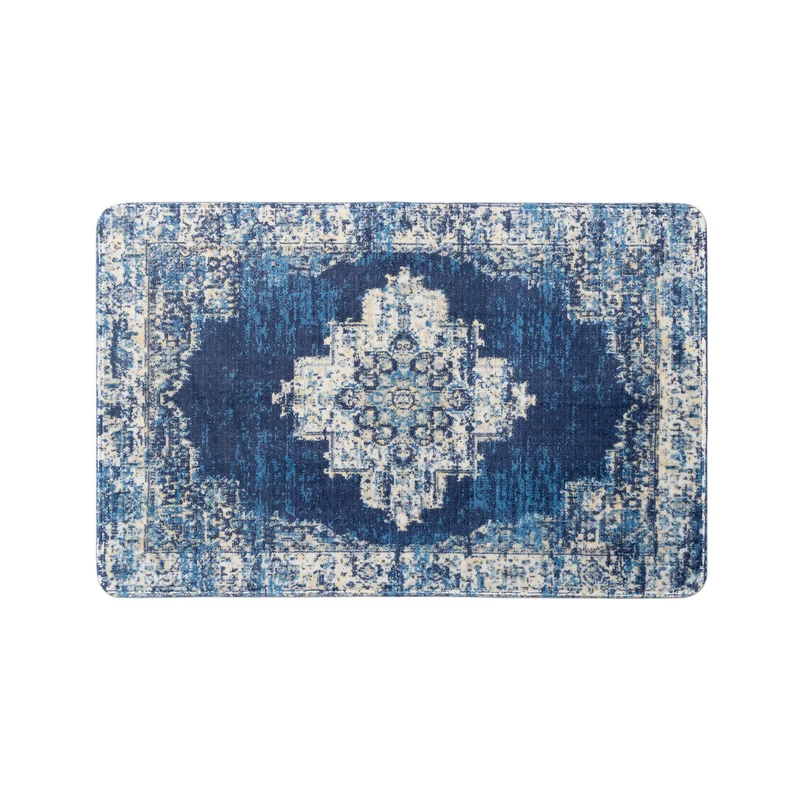 Oriental rug in Persian medallion style, machine-knotted short pile rug Stornfield