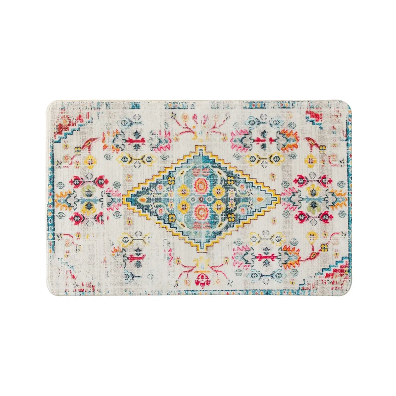 Oriental rug in Persian medallion style, machine-knotted short pile rug Stornfield