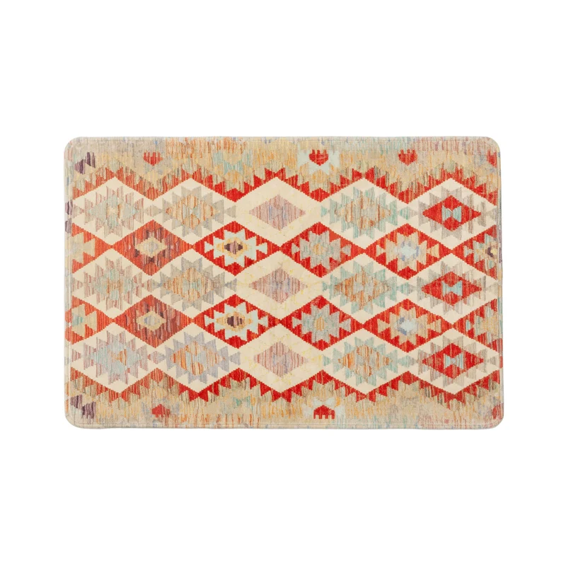 Oriental rug in Persian medallion style, machine-knotted short pile rug Stornfield