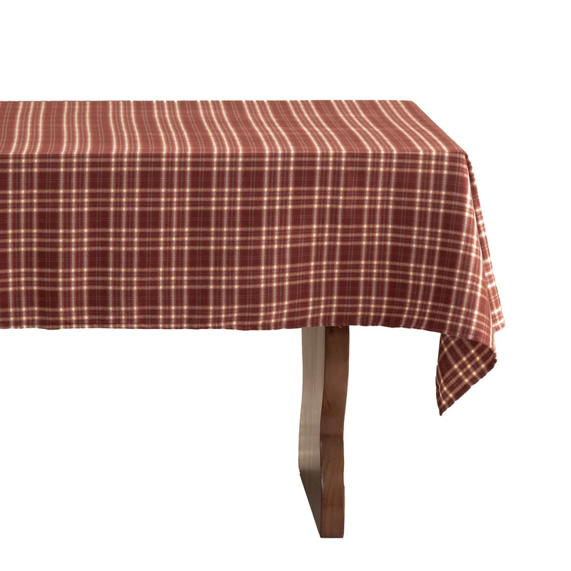 Checkered flannel tablecloth made of cotton blend with soft texture Stornfield