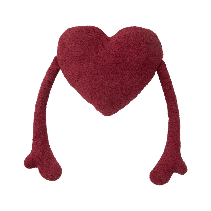 Heart-shaped cuddle cushion with extended arm applications Stornfield