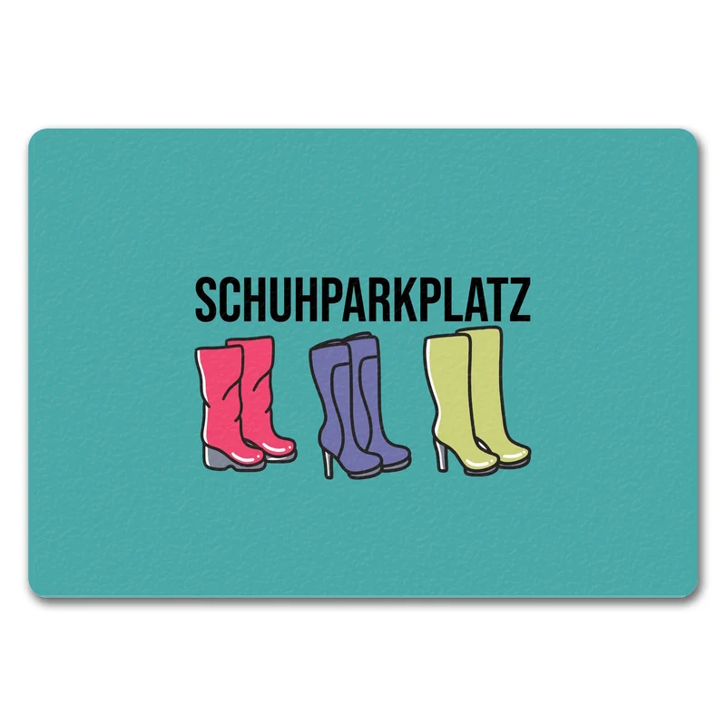 Schuhparkplatz Fußmatte in 35x50 cm in rosa mit Schuhmotiv für Frauen