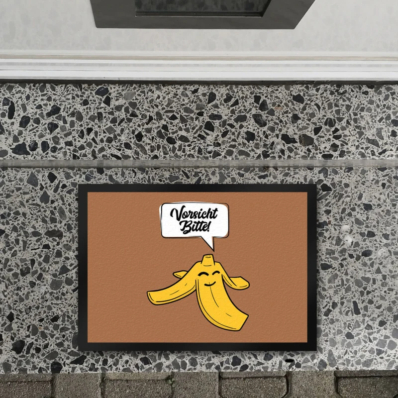 Vorsicht bitte Bananenschale Fußmatte in 35x50 cm