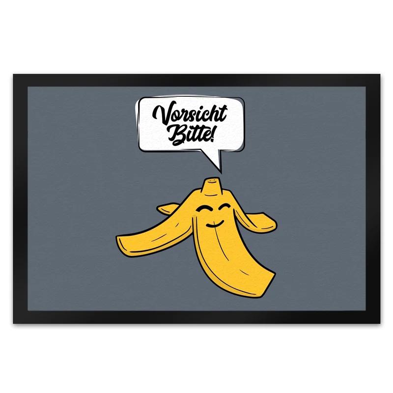 Vorsicht bitte Bananenschale Fußmatte in 35x50 cm