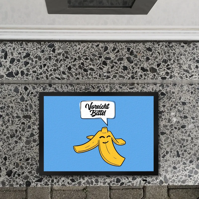 Vorsicht bitte Bananenschale Fußmatte in 35x50 cm