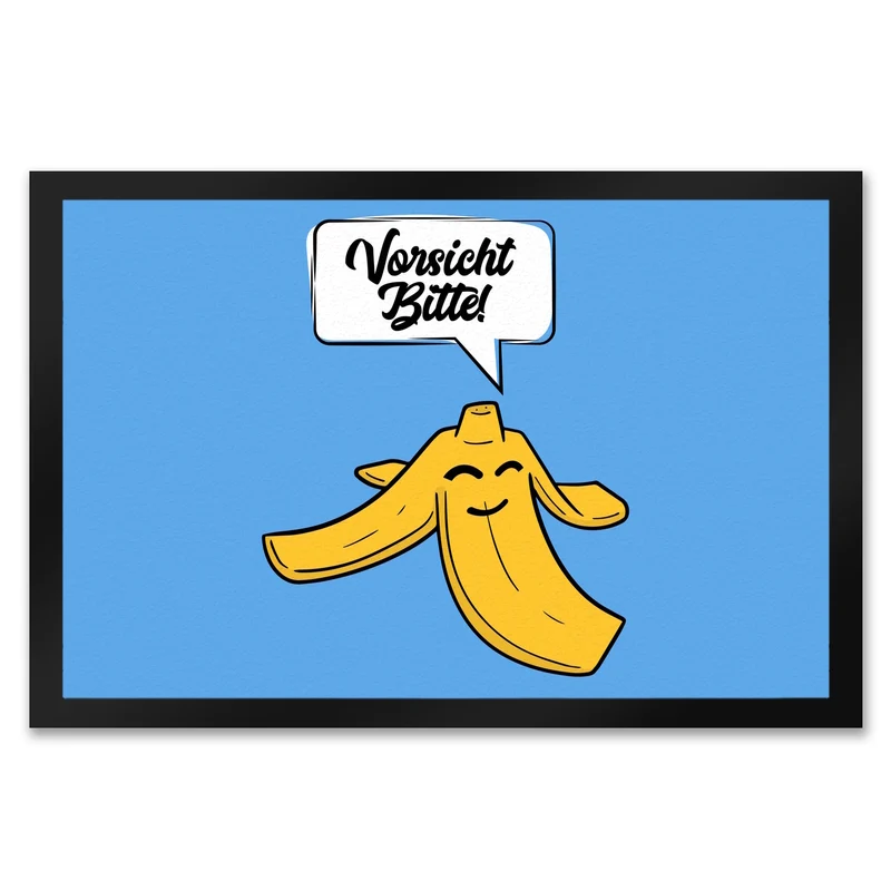 Vorsicht bitte Bananenschale Fußmatte in 35x50 cm