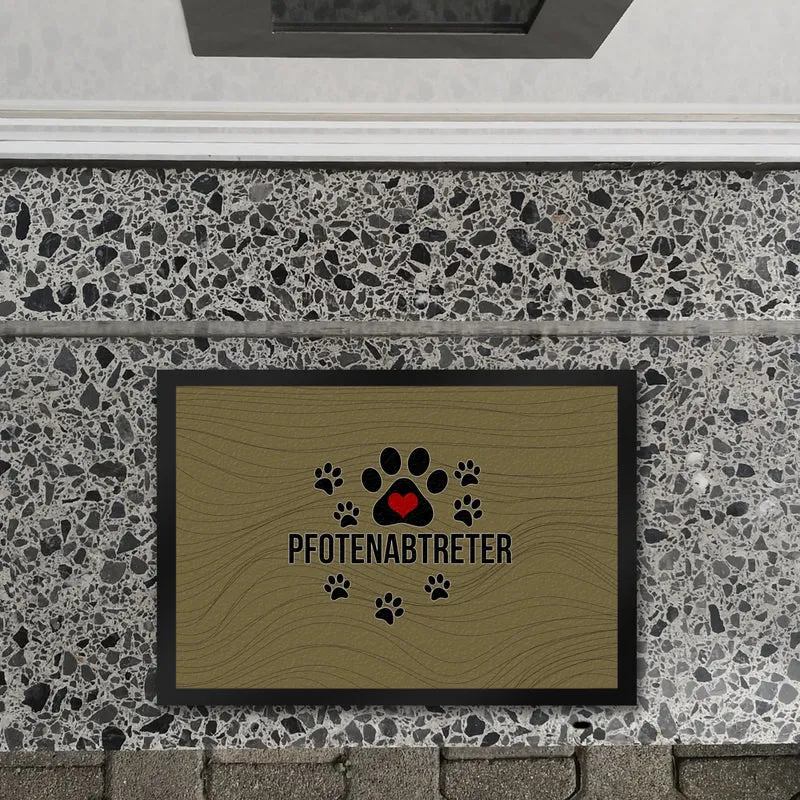 Pfotenabtreter Fußmatte in 35x50 cm in braun für Hundebesitzer und Tierfreunde