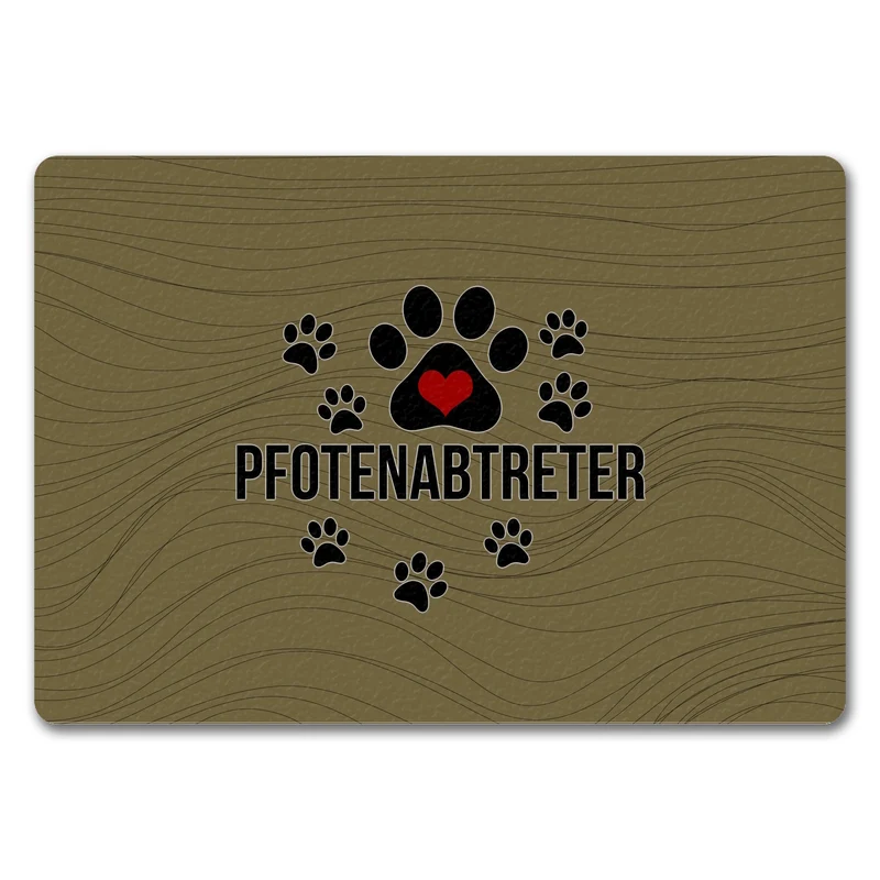 Pfotenabtreter Fußmatte in 35x50 cm in braun für Hundebesitzer und Tierfreunde