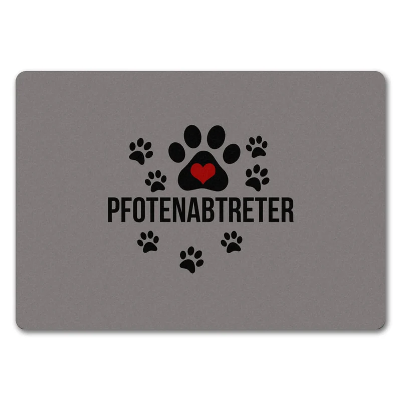 Pfotenabtreter Fußmatte in 35x50 cm in braun für Hundebesitzer und Tierfreunde