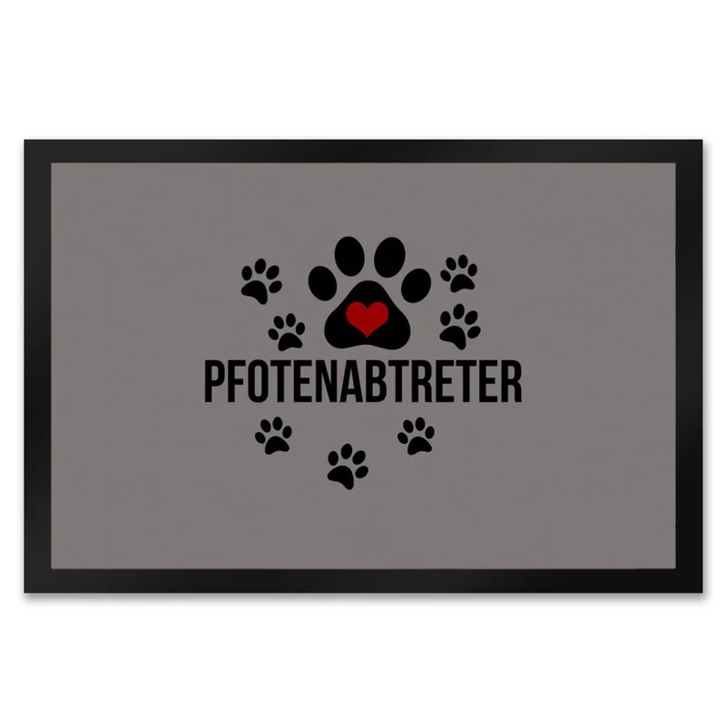 Pfotenabtreter Fußmatte in 35x50 cm in braun für Hundebesitzer und Tierfreunde