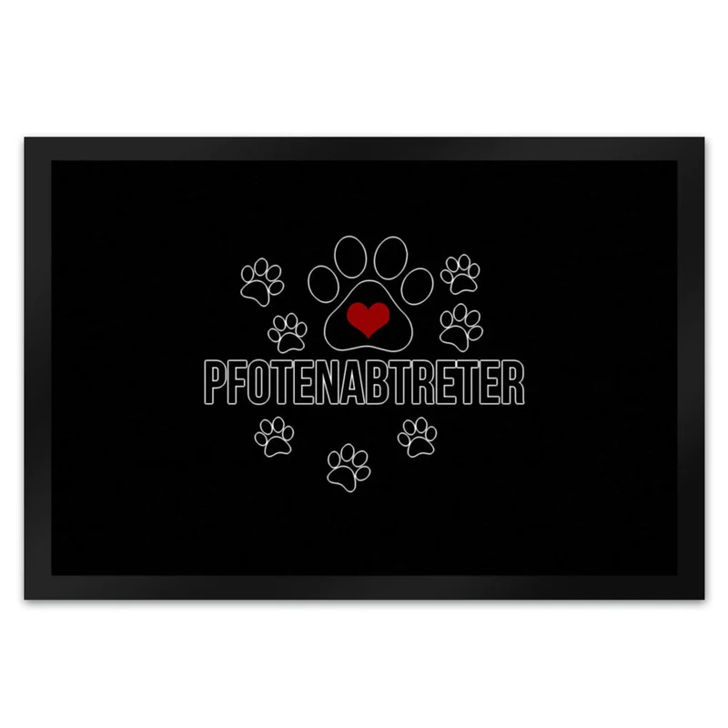 Pfotenabtreter Fußmatte in 35x50 cm in braun für Hundebesitzer und Tierfreunde