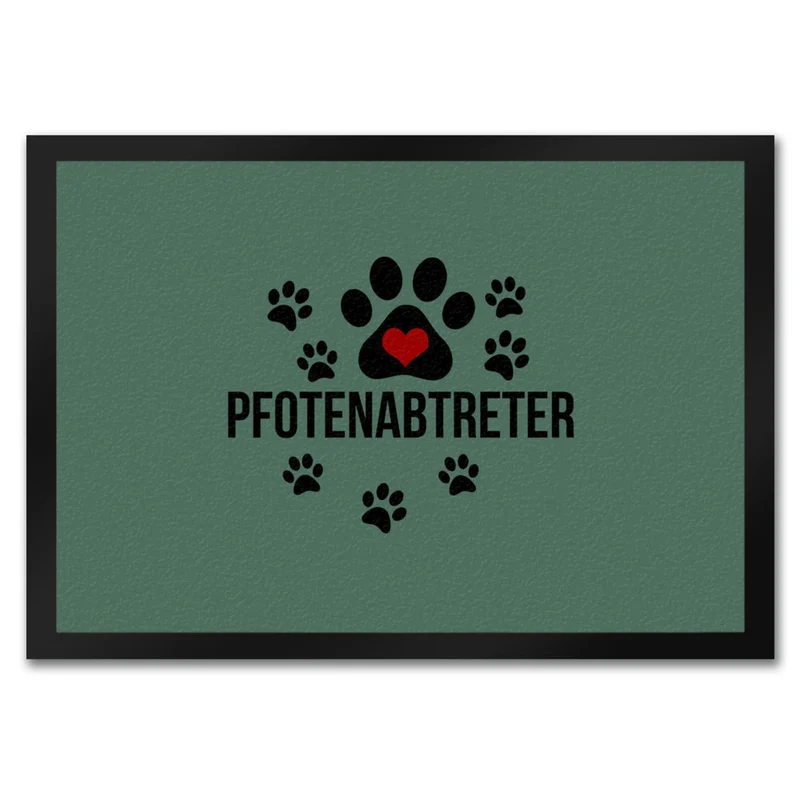 Pfotenabtreter Fußmatte in 35x50 cm in braun für Hundebesitzer und Tierfreunde