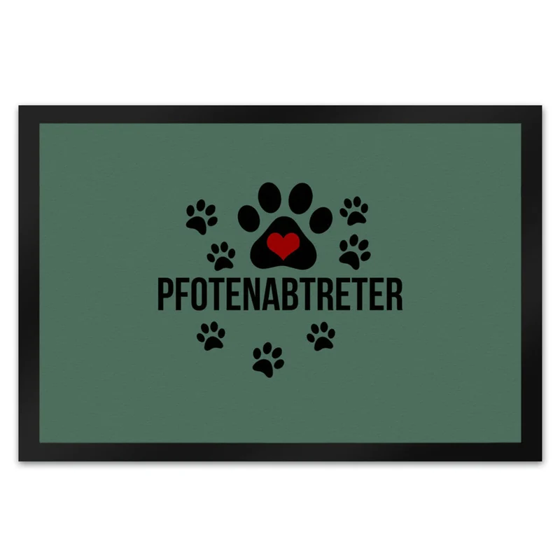 Pfotenabtreter Fußmatte in 35x50 cm in braun für Hundebesitzer und Tierfreunde