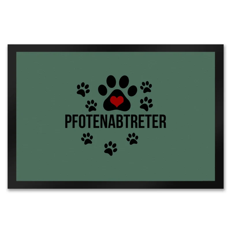 Pfotenabtreter Fußmatte in 35x50 cm in braun für Hundebesitzer und Tierfreunde