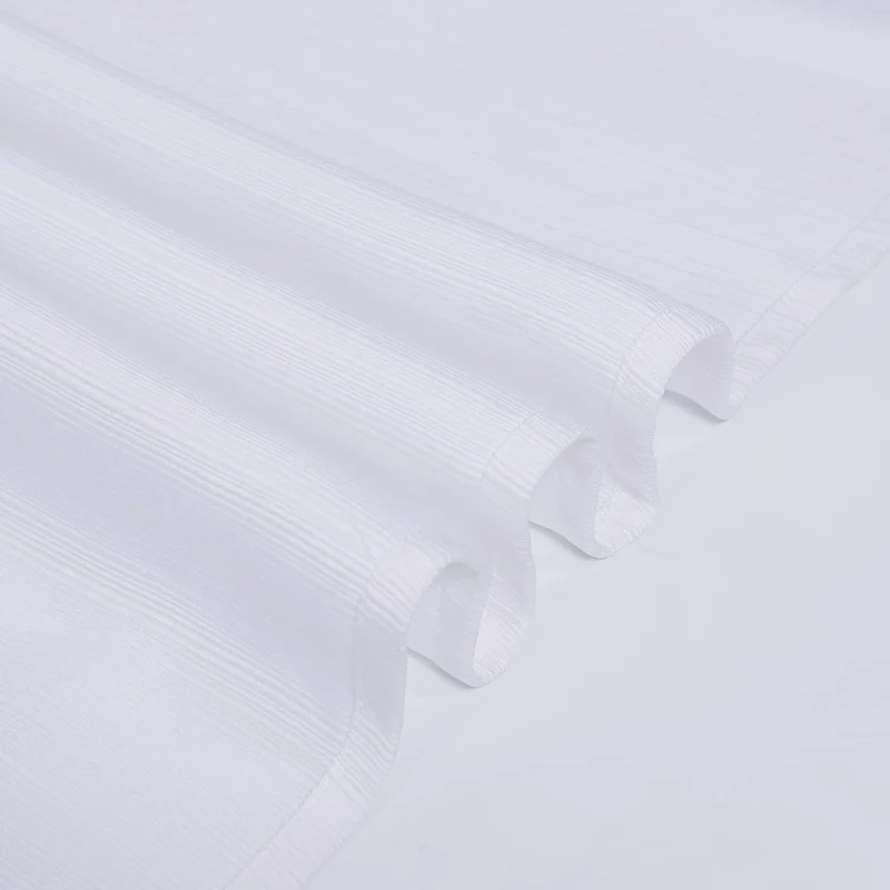 GARVEE Tenda da doccia testurizzata con effetto lino, lavabile, 180x200 cm, bianco, per bagno e vasca da bagno
