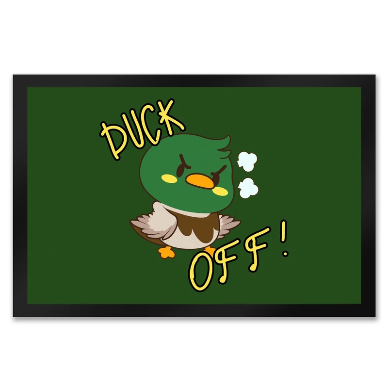 Enten Fußmatte in 35x50 cm mit Spruch DUCK OFF!