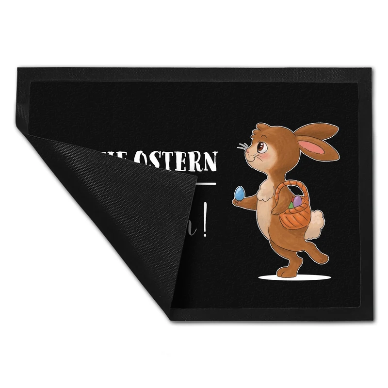 Frohe Ostern ihr Hasen Fußmatte mit süßem Osterhase
