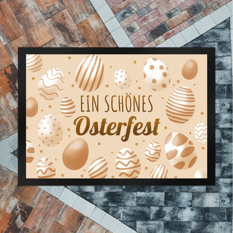 Ein schönes Osterfest Fußmatte mit Ostereiern
