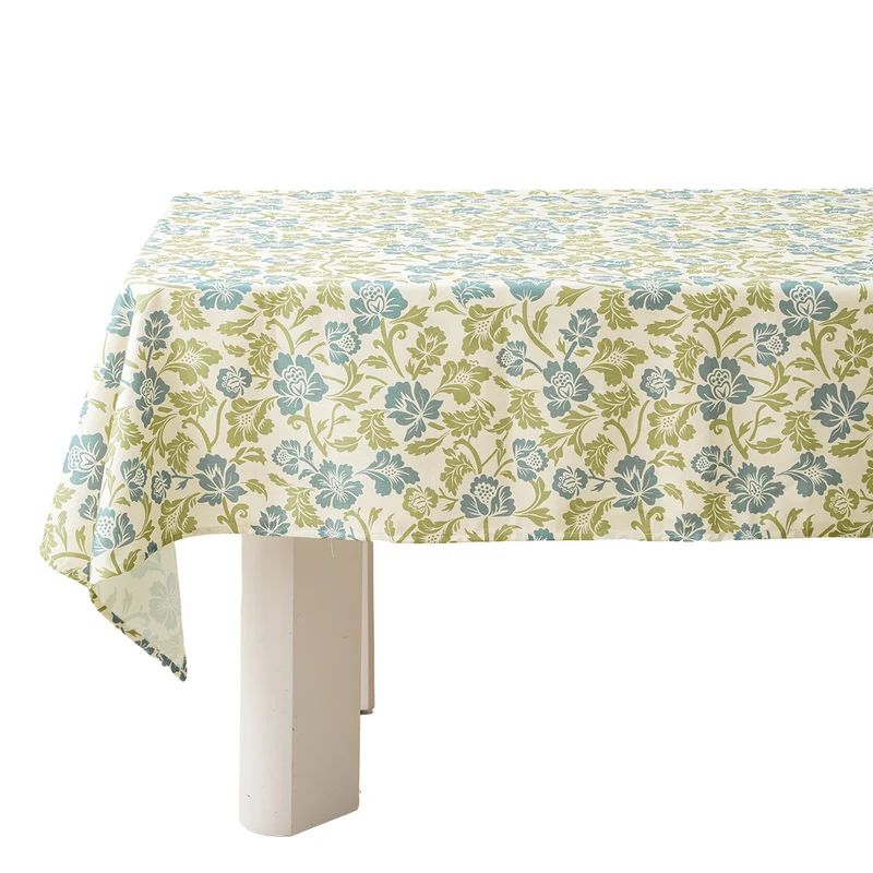 Rechteckige Tischdecke im Landhausstil aus Baumwollmischgewebe mit floralem Allover-Print Karnz