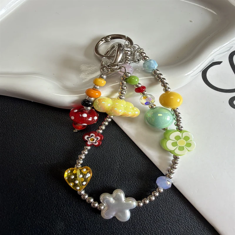 Colorful Beaded Charm Keychain Holder Stornfield