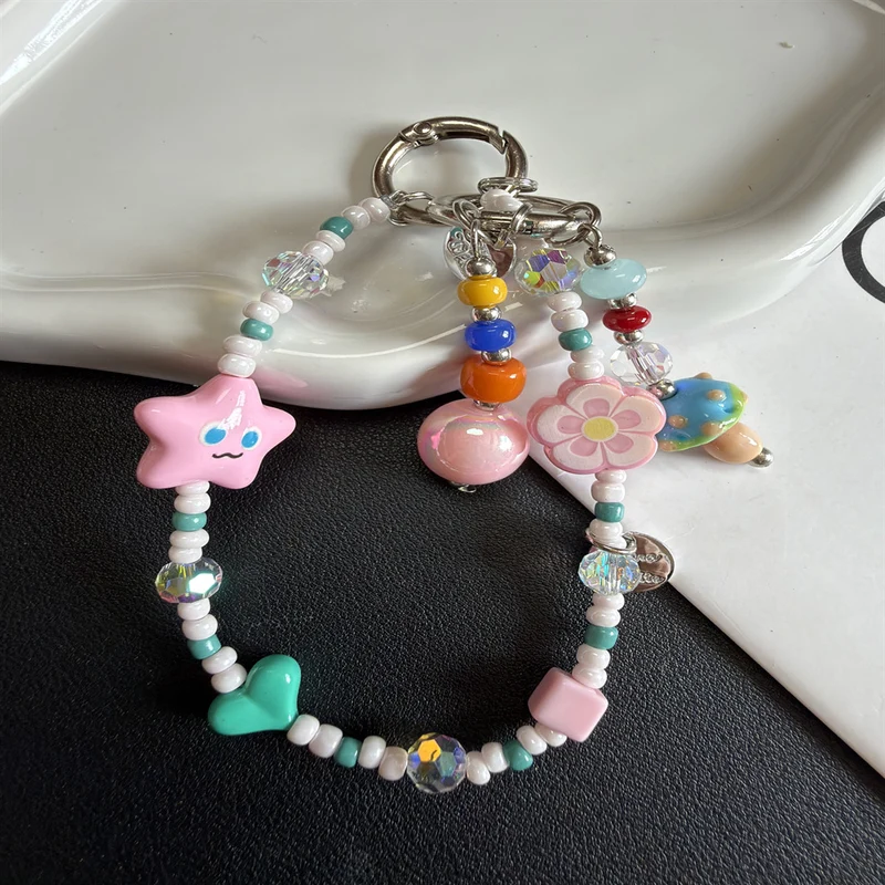 Colorful Beaded Charm Keychain Holder Stornfield