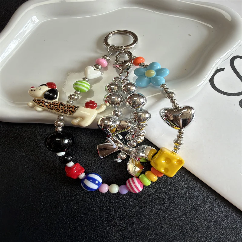 Colorful Beaded Charm Keychain Holder Stornfield