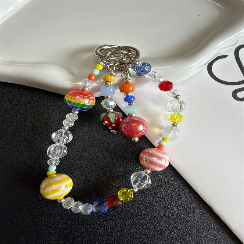 Colorful Beaded Charm Keychain Holder Stornfield