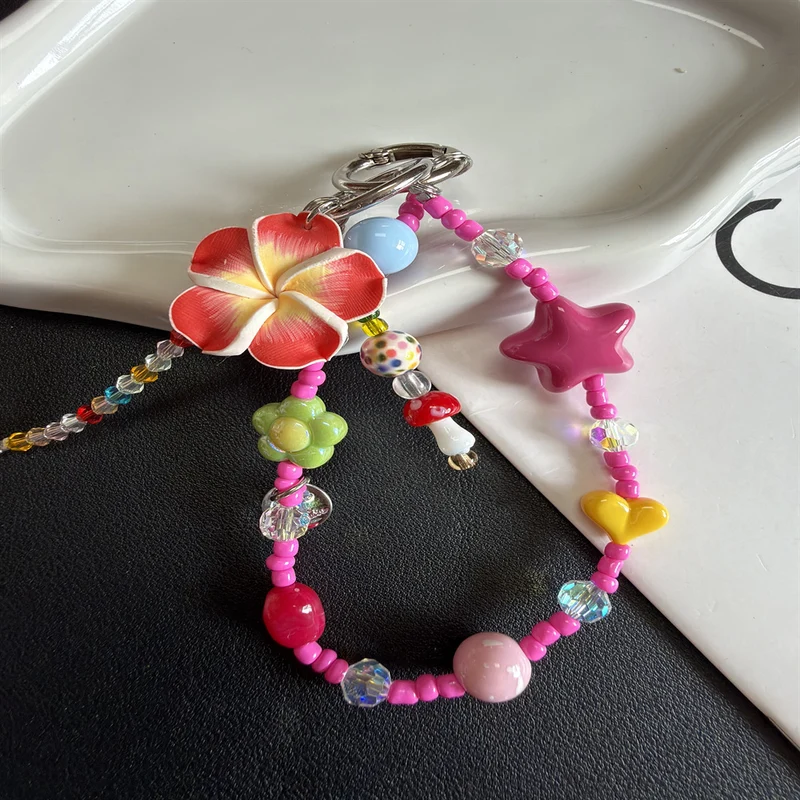 Colorful Beaded Charm Keychain Holder Stornfield