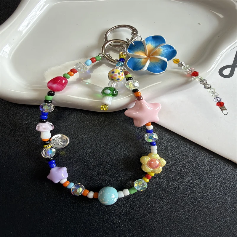 Colorful Beaded Charm Keychain Holder Stornfield