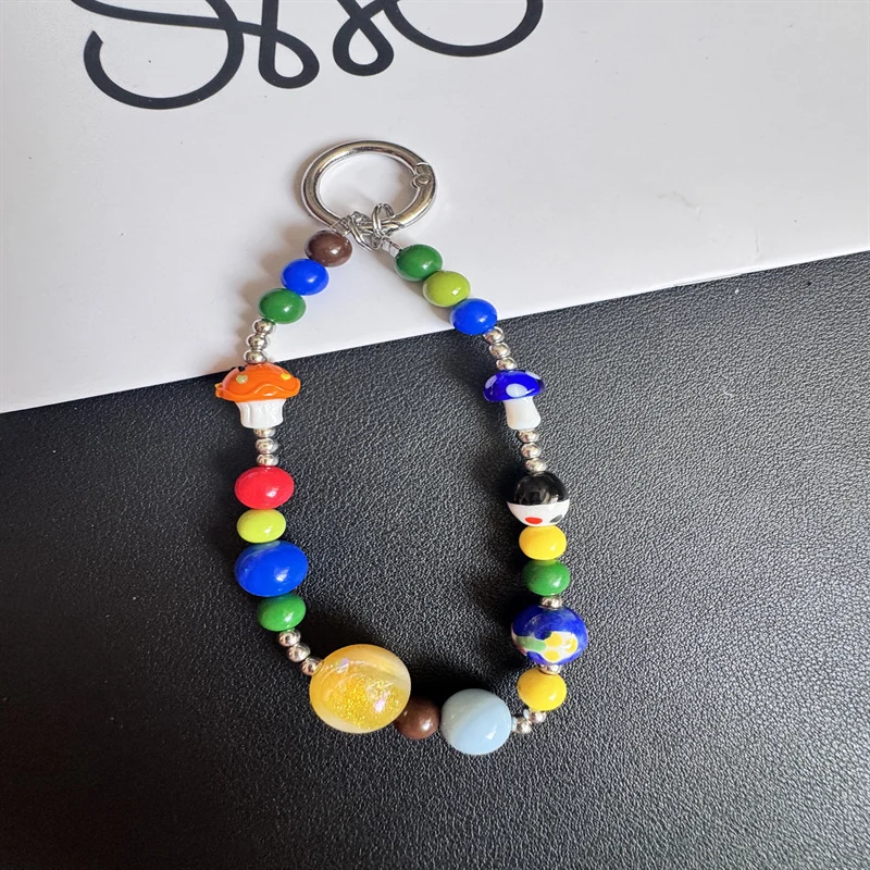 Colorful Beaded Charm Keychain Stornfield 1790136000