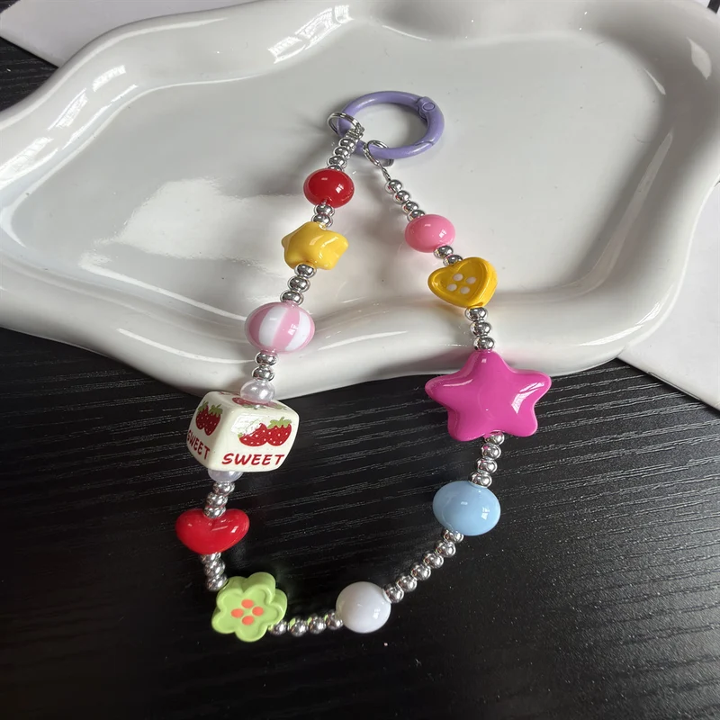 Colorful Beaded Charm Keychain Stornfield 1790134782