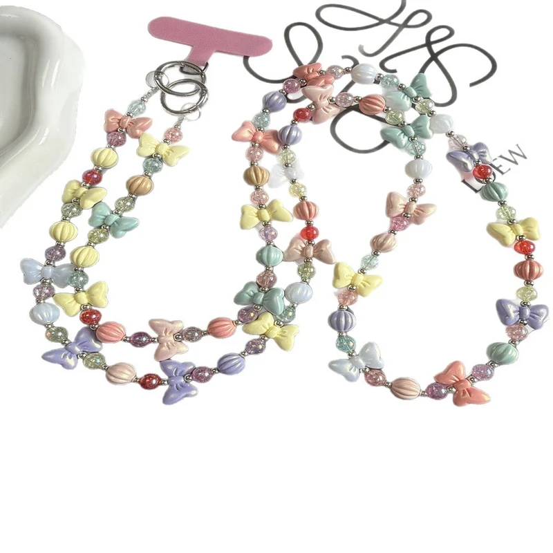 Colorful Beaded Butterfly Charm Necklace Stornfield