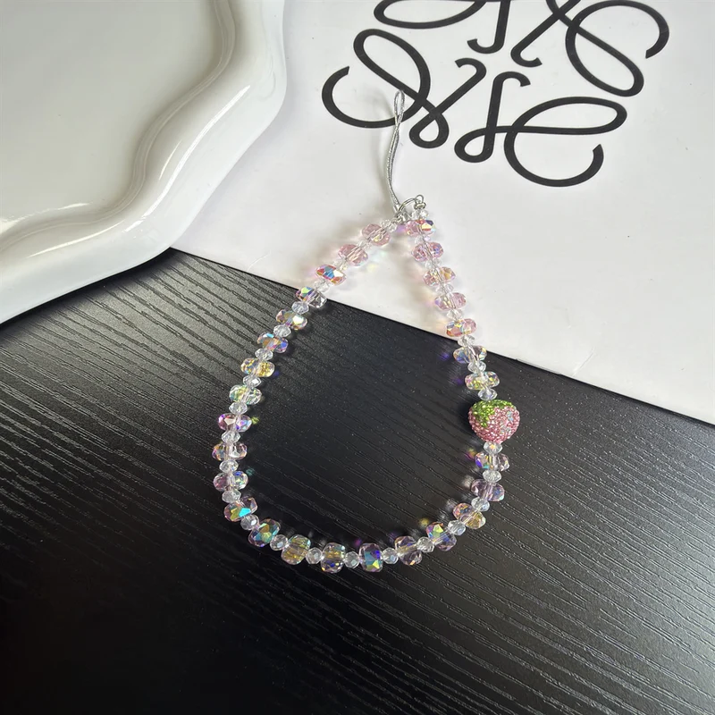 Charming Strawberry Crystal Beaded Necklace Stornfield