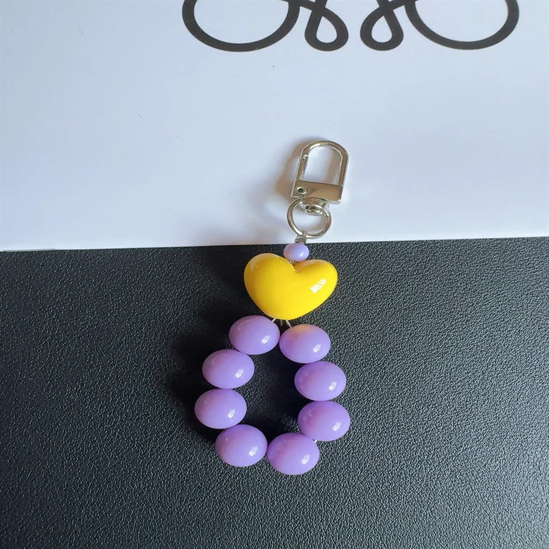 Charming Heart-Shaped Beaded Keychain Stornfield